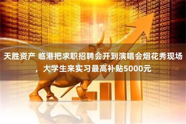 天胜资产 临港把求职招聘会开到演唱会烟花秀现场，大学生来实习最高补贴5000元