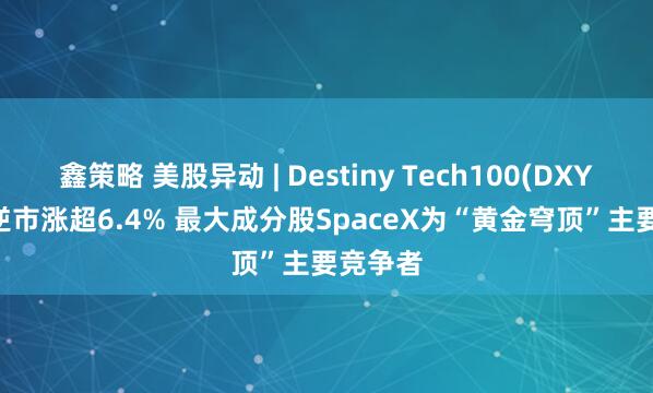 鑫策略 美股异动 | Destiny Tech100(DXYZ.US)逆市涨超6.4% 最大成分股SpaceX为“黄金穹顶”主要竞争者