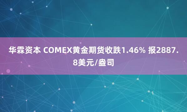华霖资本 COMEX黄金期货收跌1.46% 报2887.8美元/盎司